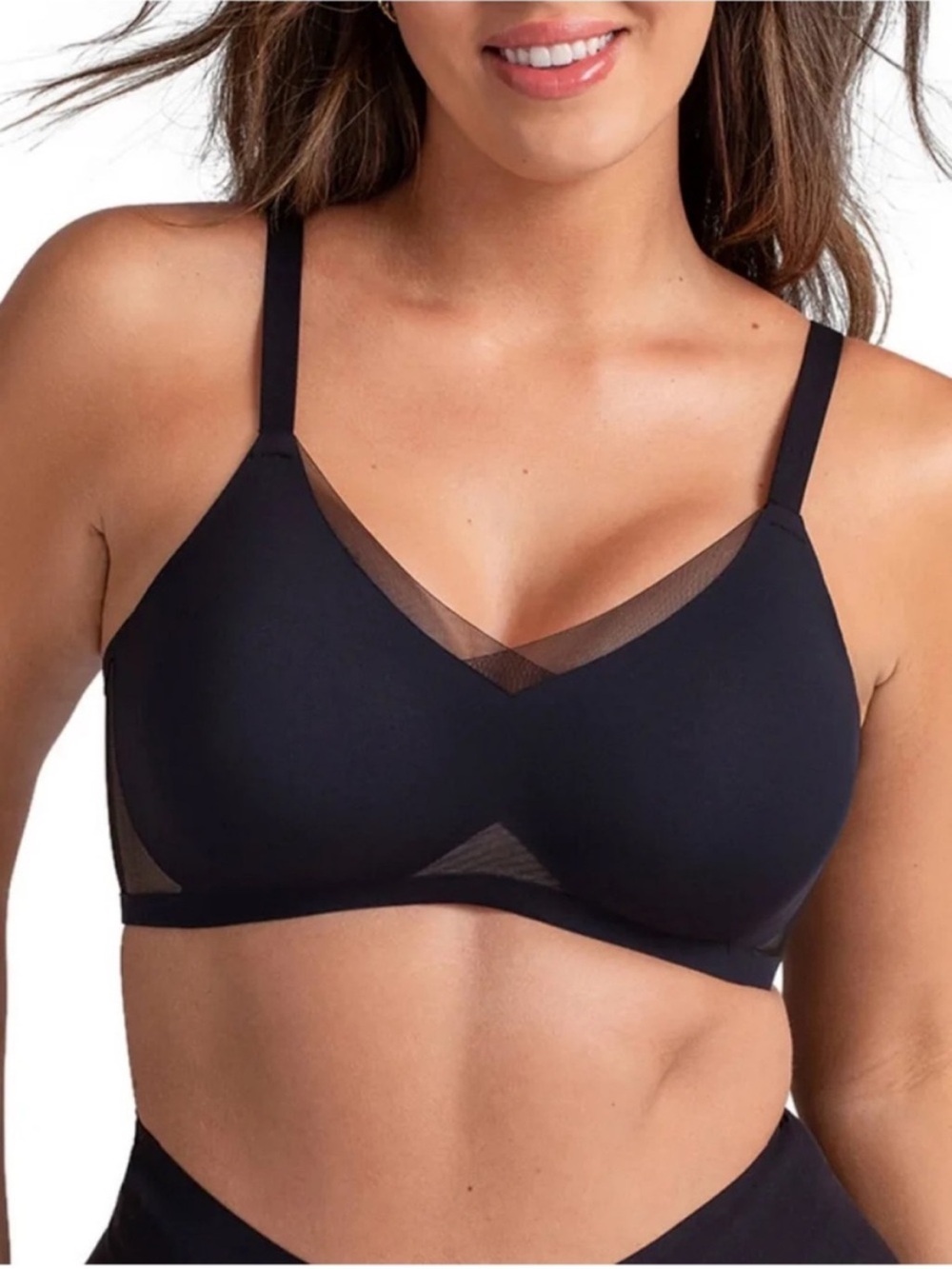 Honeylove CrossOver Bra Black size 1X 40C/D Like New